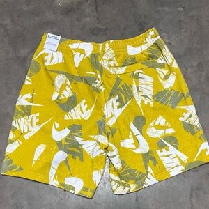 Nike Yellow and White Athletic Shorts